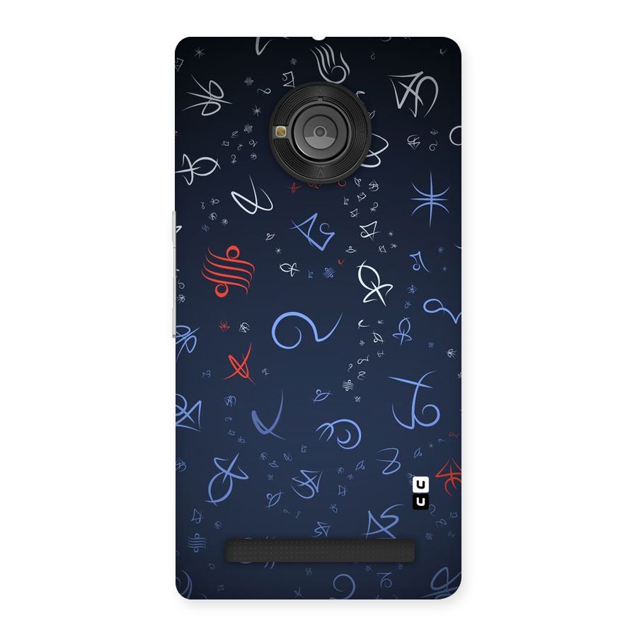 Blue Symbols Back Case for Yu Yuphoria