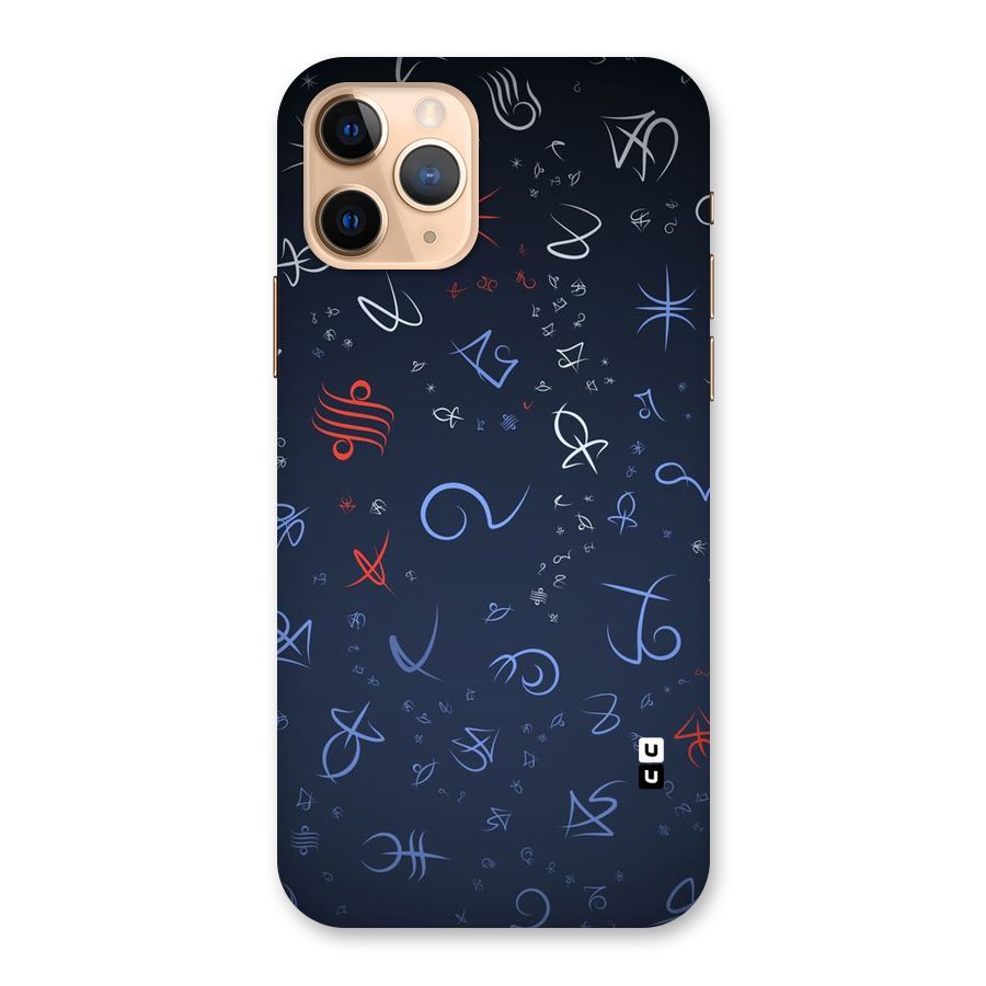 Blue Symbols Back Case for iPhone 11 Pro