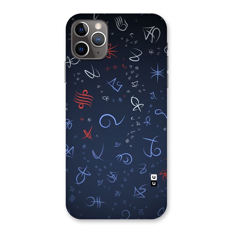 Blue Symbols Back Case for iPhone 11 Pro Max