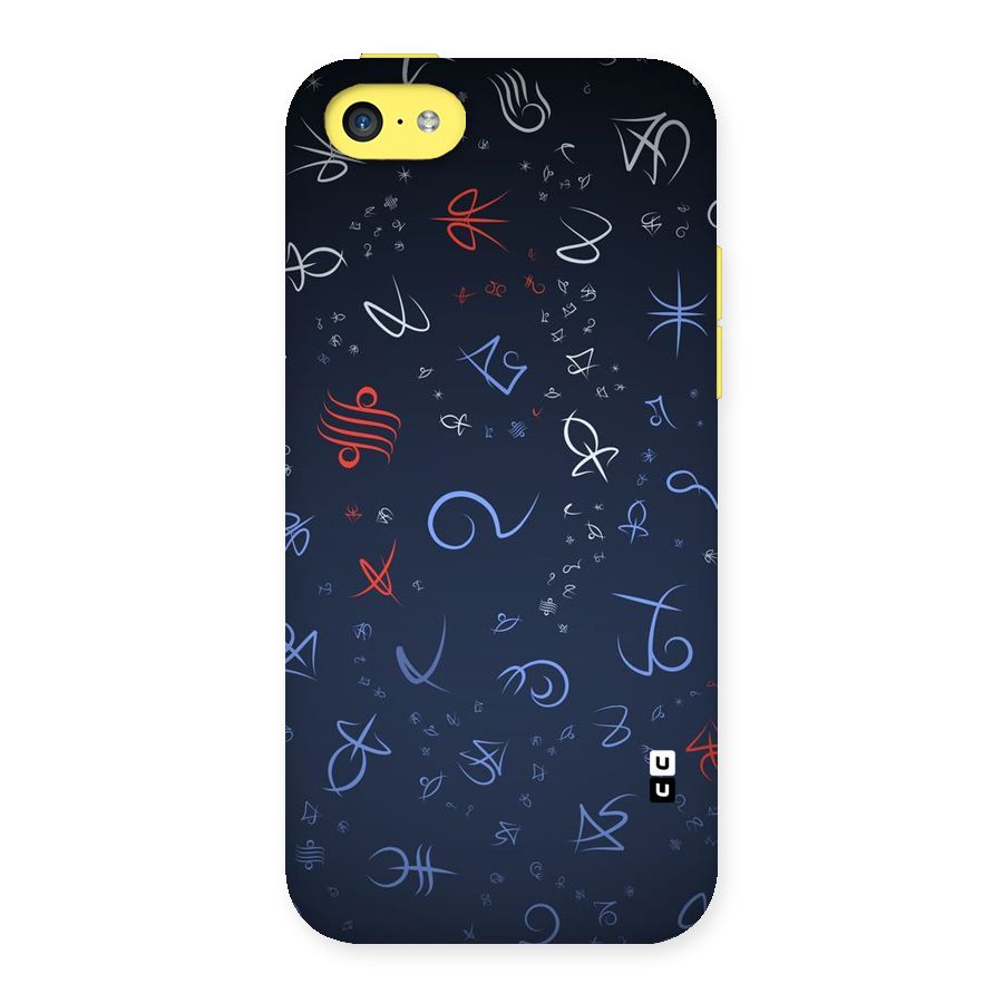 Blue Symbols Back Case for iPhone 5C