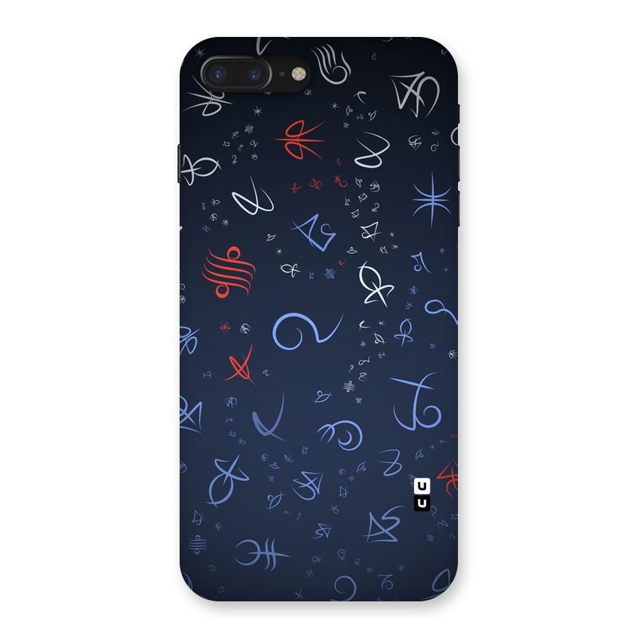 Blue Symbols Back Case for iPhone 7 Plus