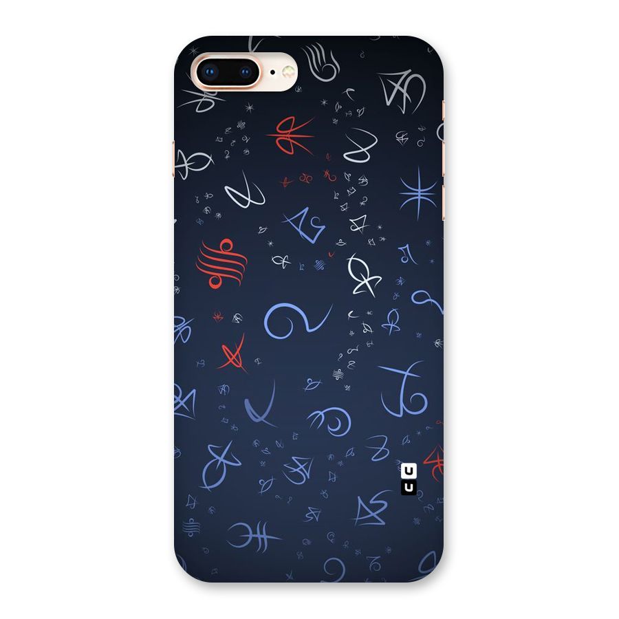 Blue Symbols Back Case for iPhone 8 Plus
