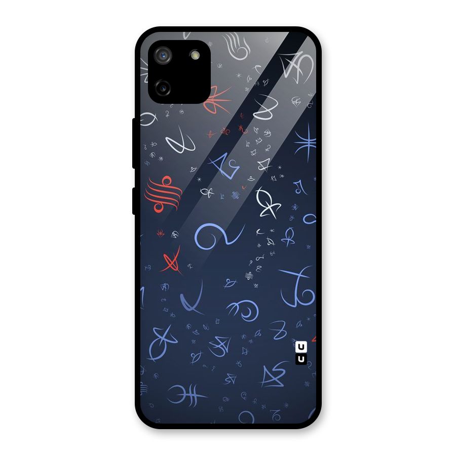Blue Symbols Glass Back Case for Realme C11