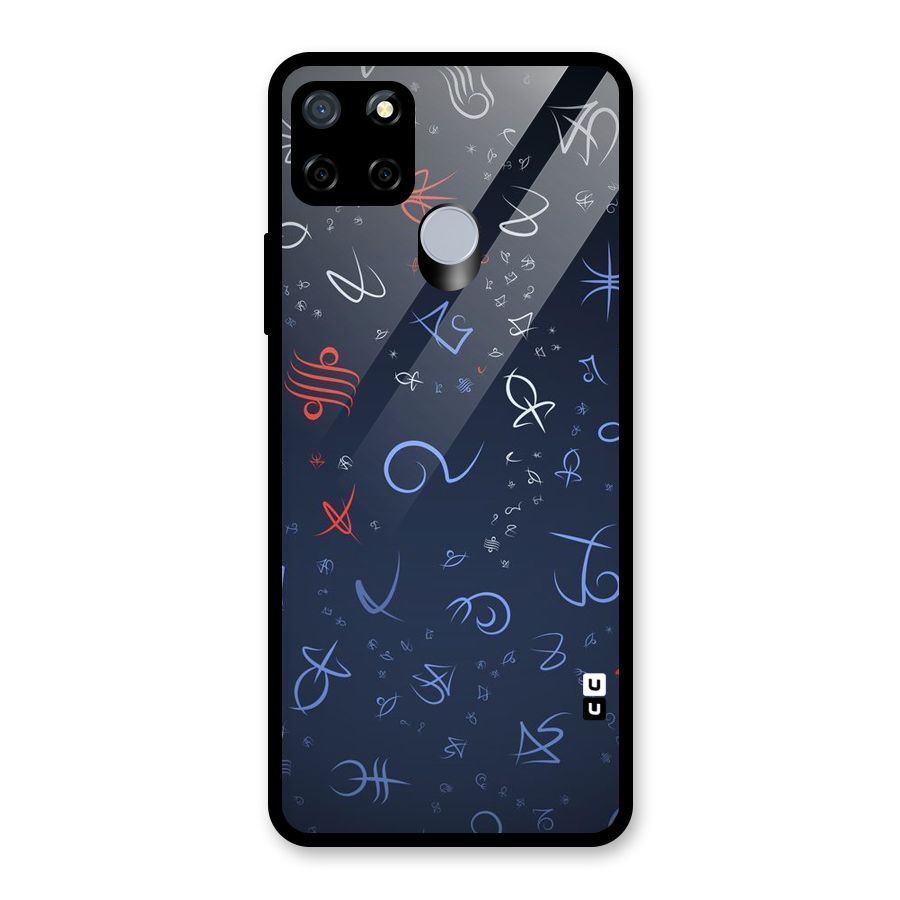 Blue Symbols Glass Back Case for Realme C12