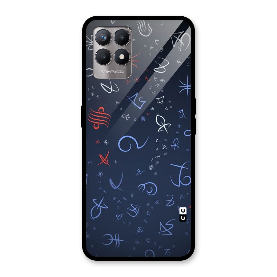Blue Symbols Glass Back Case for Realme Narzo 50