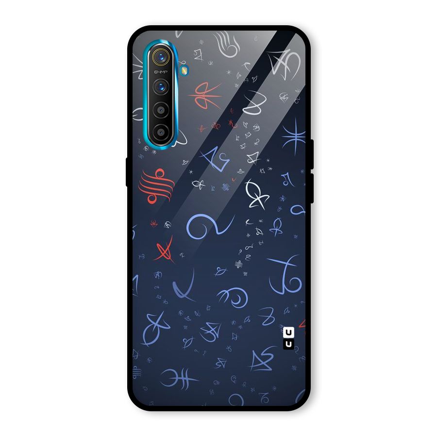 Blue Symbols Glass Back Case for Realme X2