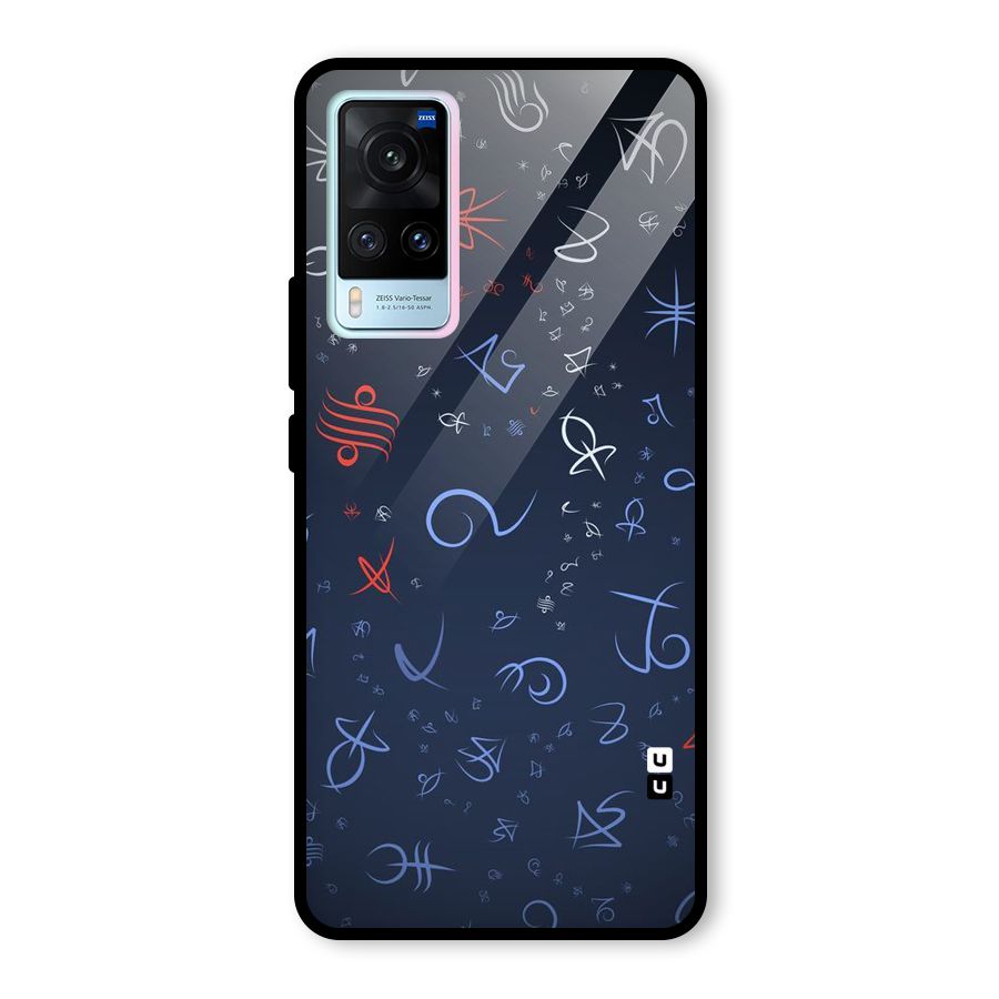 Blue Symbols Glass Back Case for Vivo X60