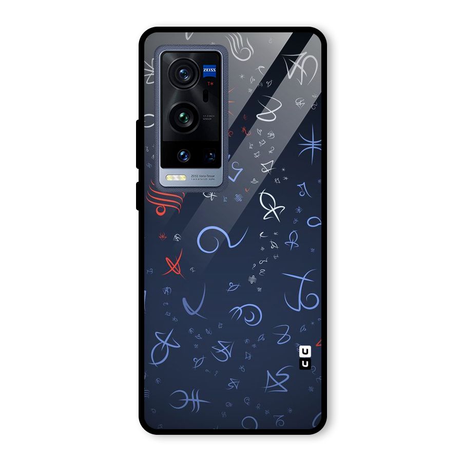 Blue Symbols Glass Back Case for Vivo X60 Pro Plus