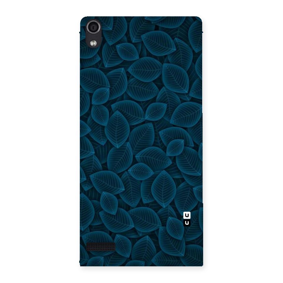 Blue Thin Leaves Back Case for Ascend P6