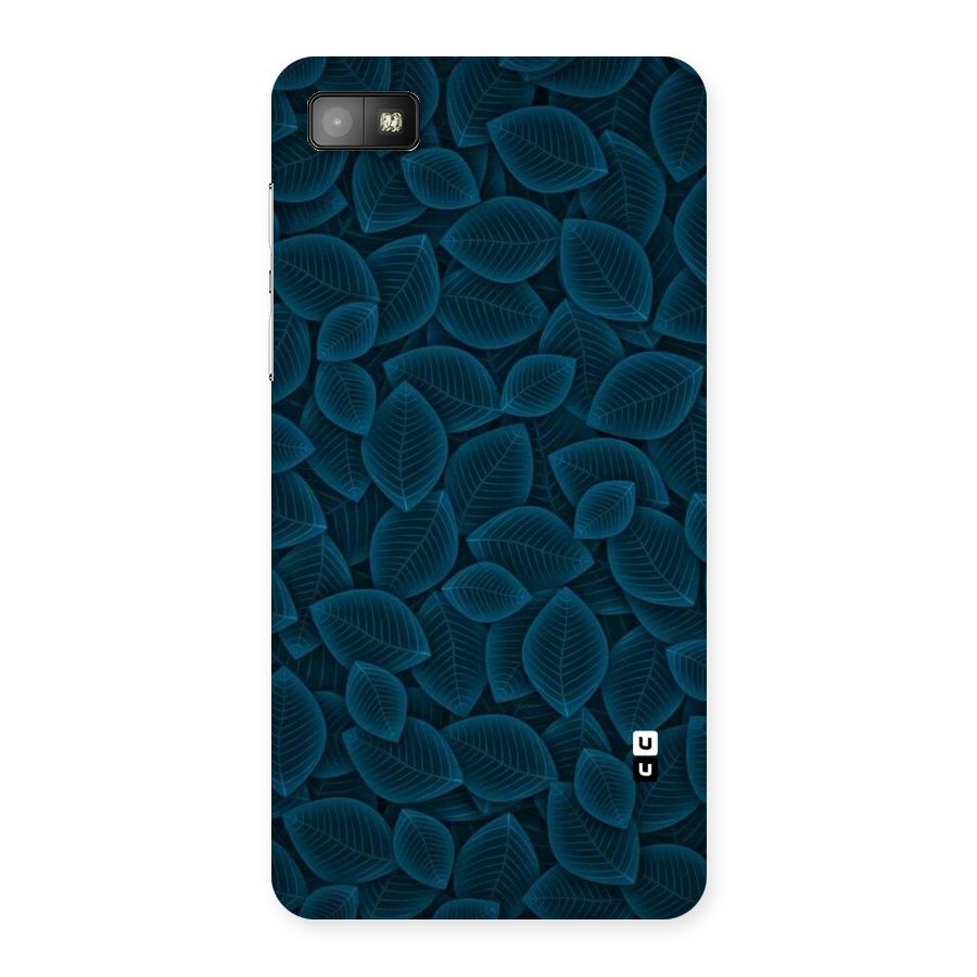 Blue Thin Leaves Back Case for Blackberry Z10