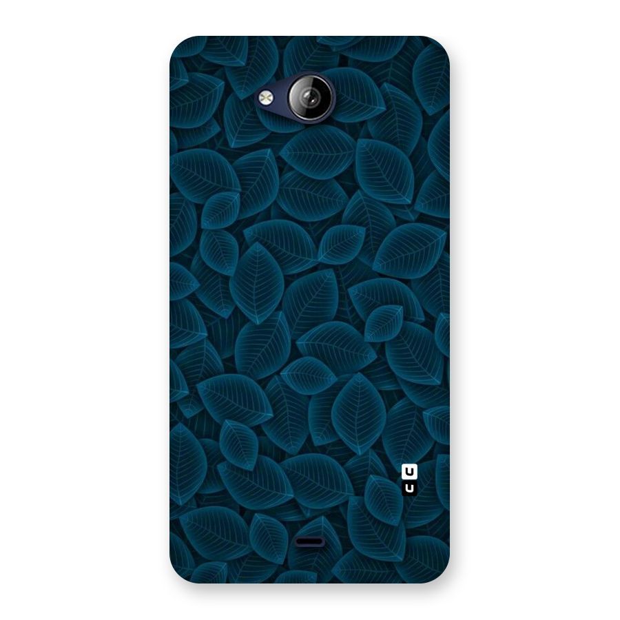 Blue Thin Leaves Back Case for Canvas Play Q355