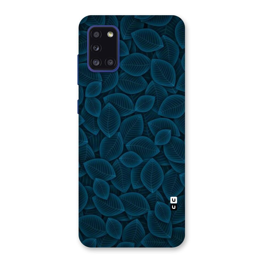 Blue Thin Leaves Back Case for Galaxy A31