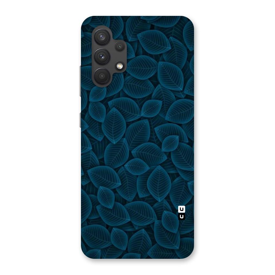 Blue Thin Leaves Back Case for Galaxy A32