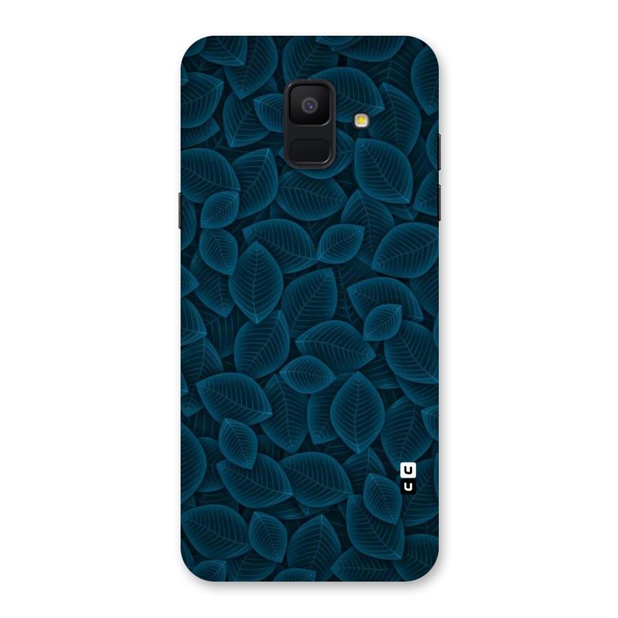 Blue Thin Leaves Back Case for Galaxy A6 (2018)