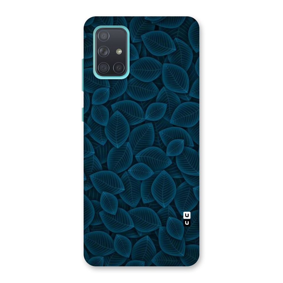 Blue Thin Leaves Back Case for Galaxy A71