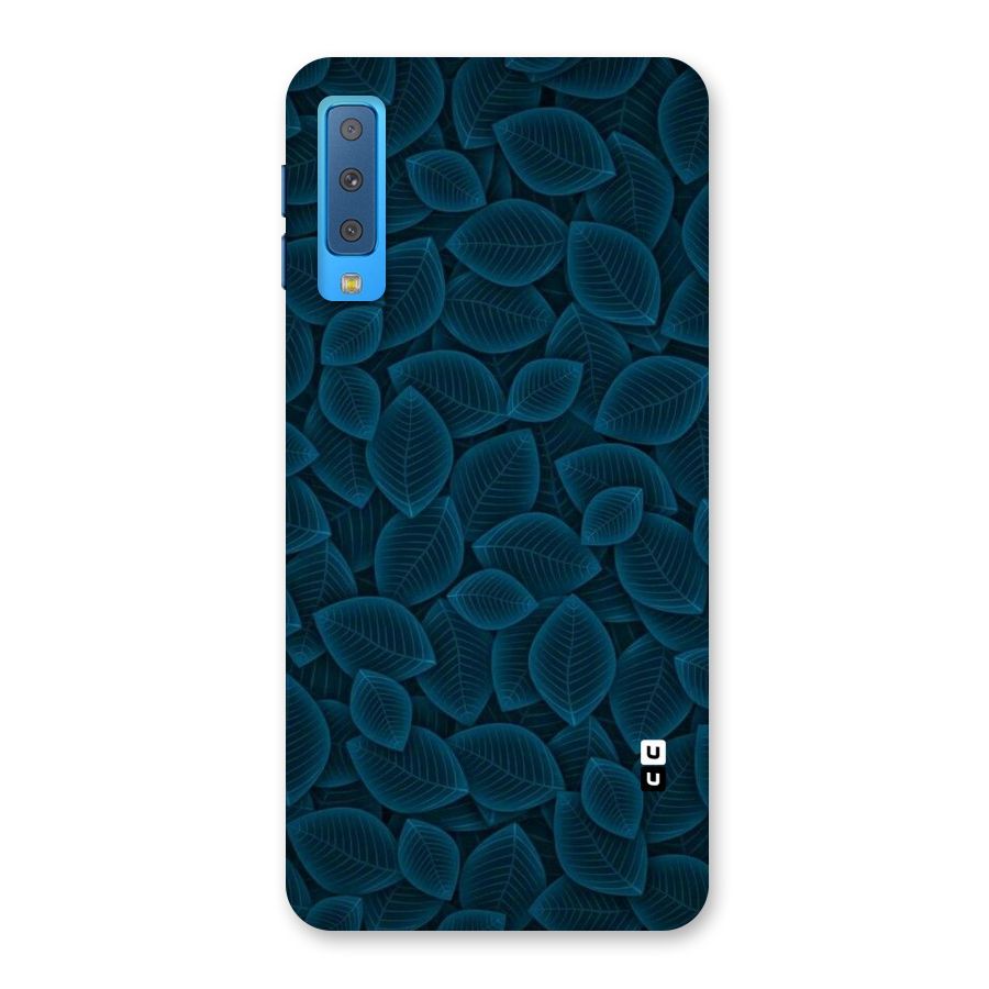 Blue Thin Leaves Back Case for Galaxy A7 (2018)