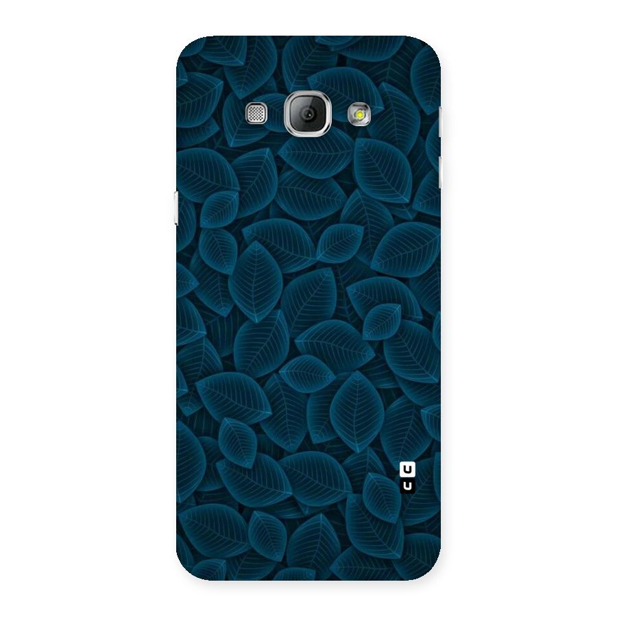 Blue Thin Leaves Back Case for Galaxy A8