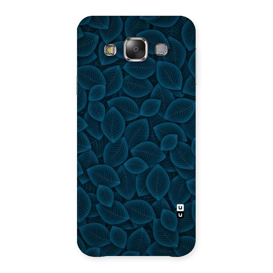 Blue Thin Leaves Back Case for Galaxy E7