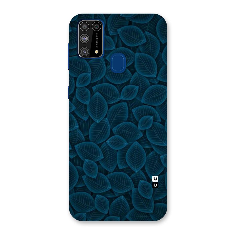 Blue Thin Leaves Back Case for Galaxy F41