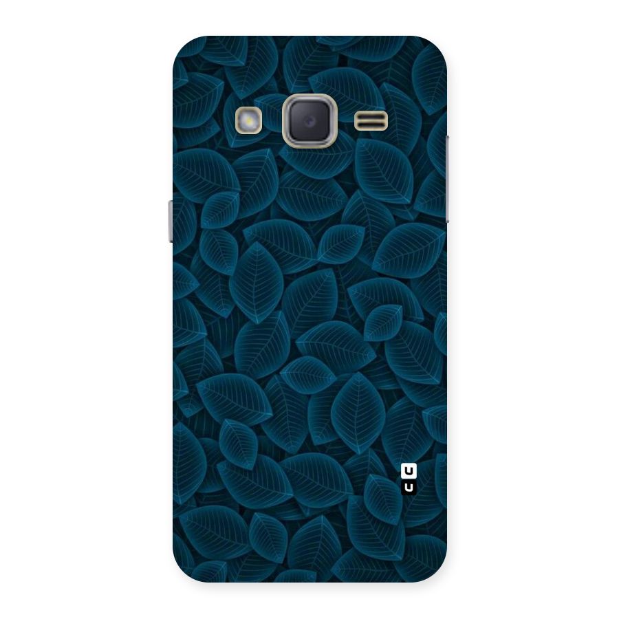 Blue Thin Leaves Back Case for Galaxy J2