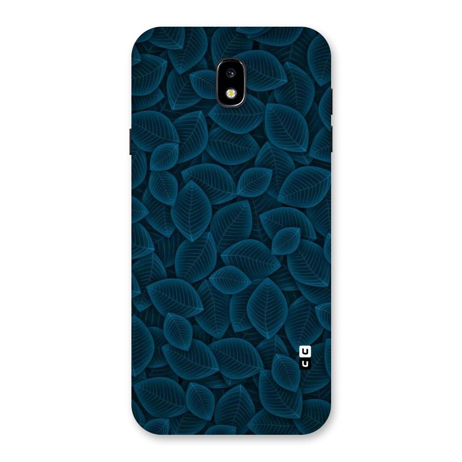 Blue Thin Leaves Back Case for Galaxy J7 Pro