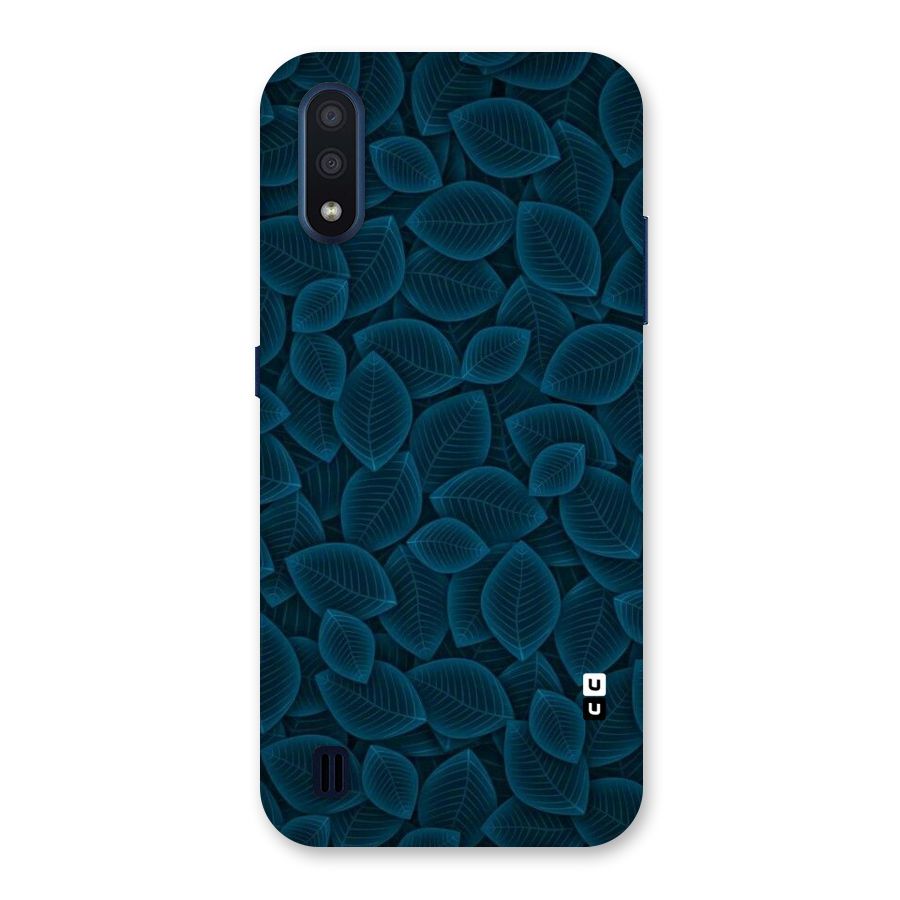 Blue Thin Leaves Back Case for Galaxy M01