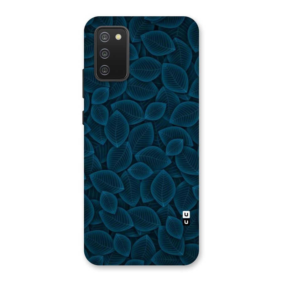 Blue Thin Leaves Back Case for Galaxy M02s