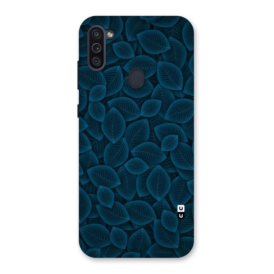 Blue Thin Leaves Back Case for Galaxy M11