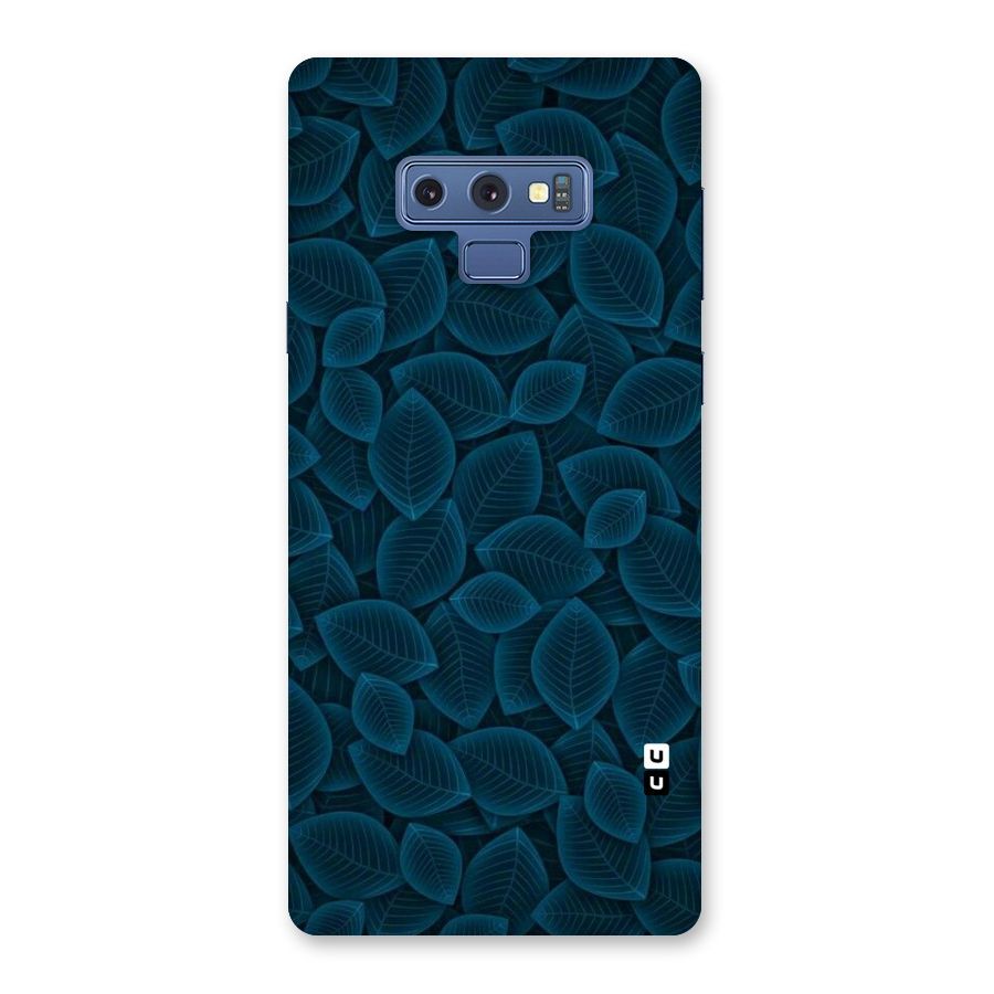 Blue Thin Leaves Back Case for Galaxy Note 9