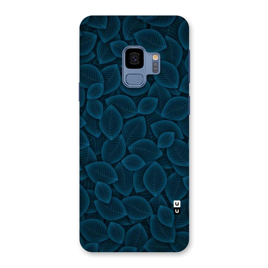 Blue Thin Leaves Back Case for Galaxy S9