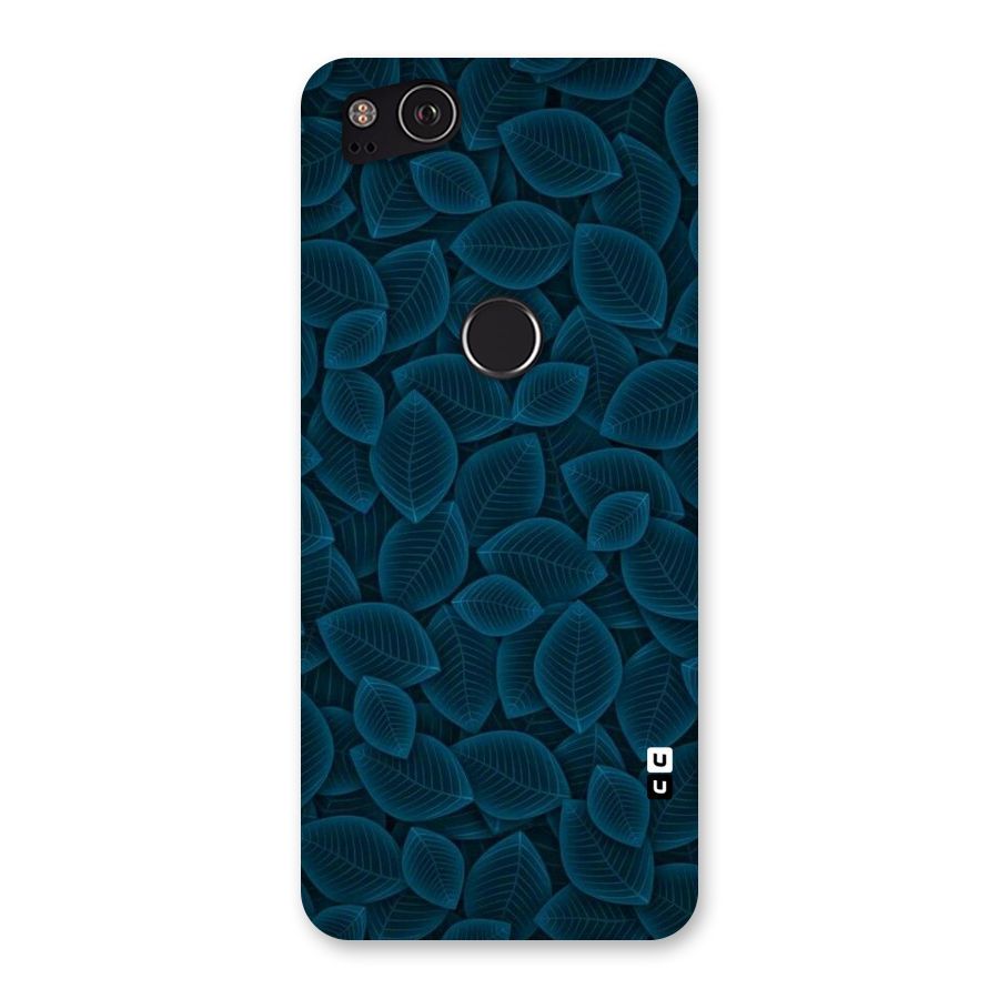 Blue Thin Leaves Back Case for Google Pixel 2
