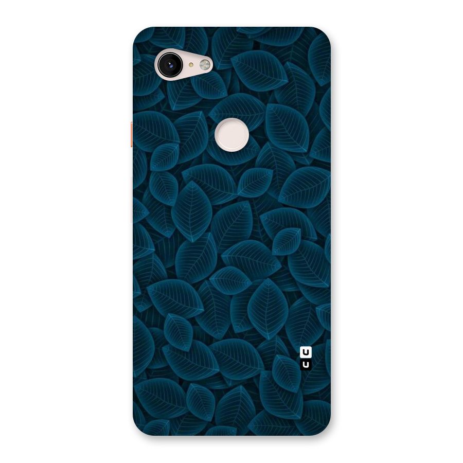 Blue Thin Leaves Back Case for Google Pixel 3 XL