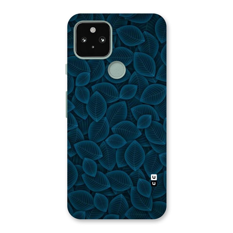 Blue Thin Leaves Back Case for Google Pixel 5