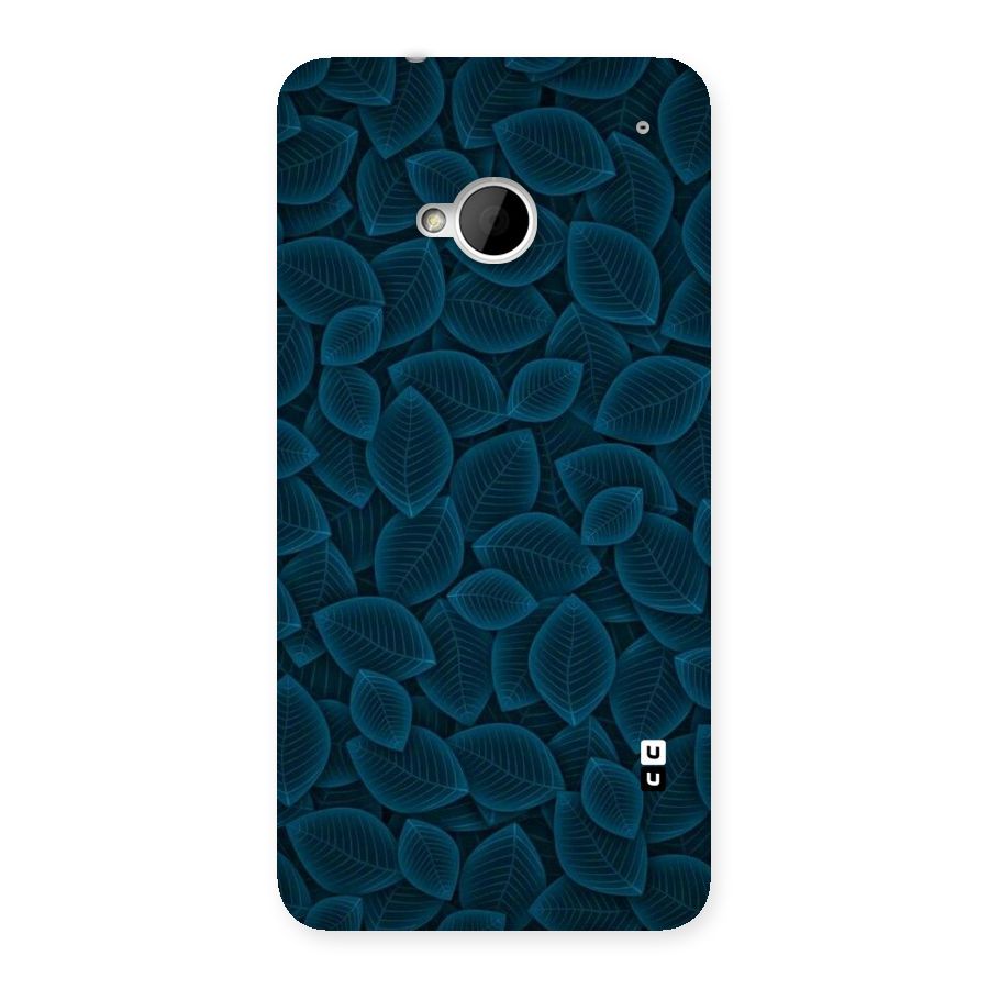 Blue Thin Leaves Back Case for HTC One M7