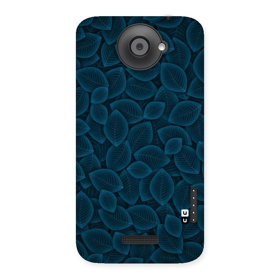 Blue Thin Leaves Back Case for HTC One X