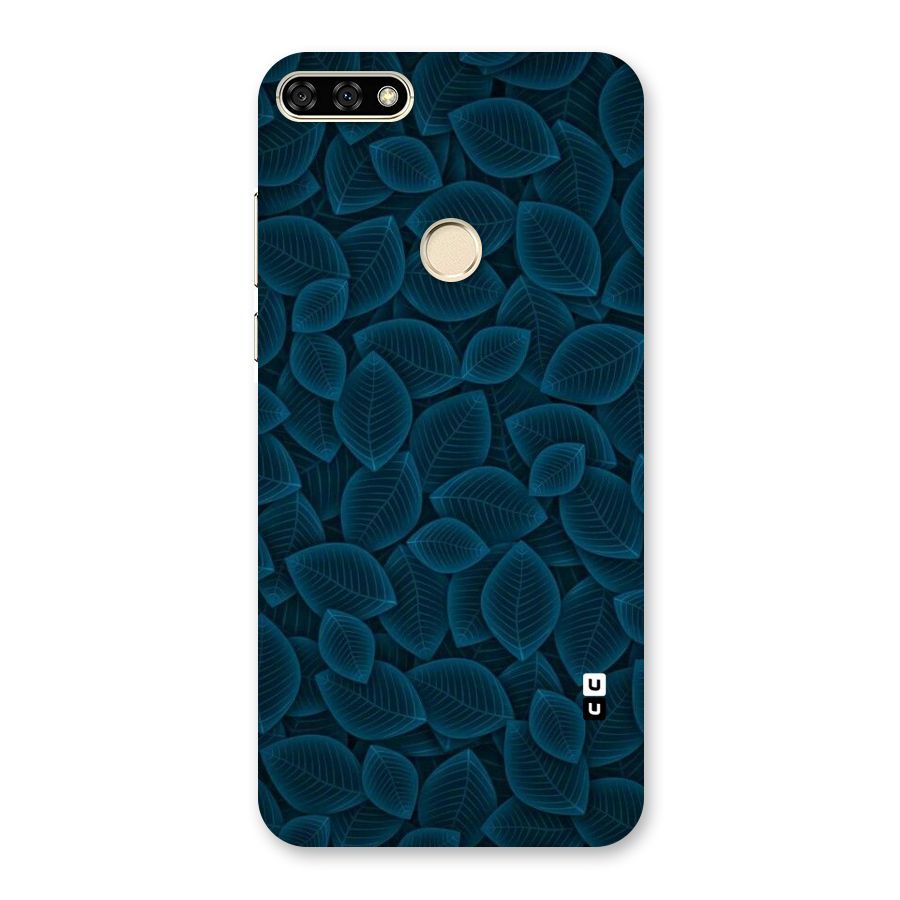 Blue Thin Leaves Back Case for Honor 7A
