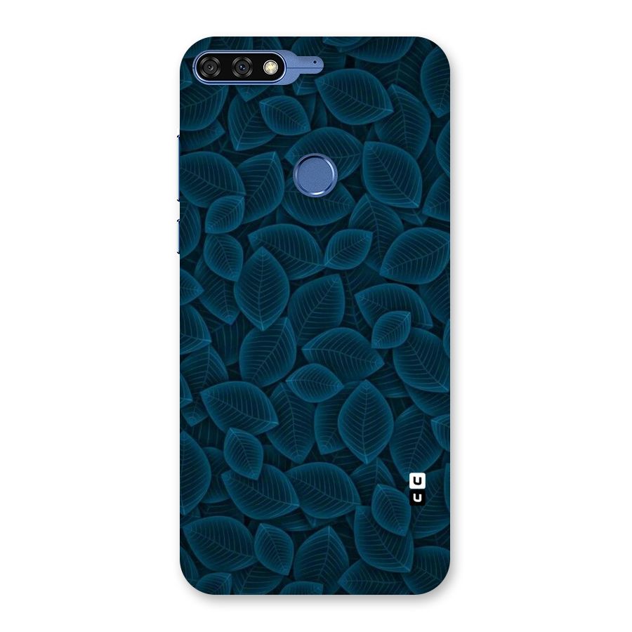 Blue Thin Leaves Back Case for Honor 7C