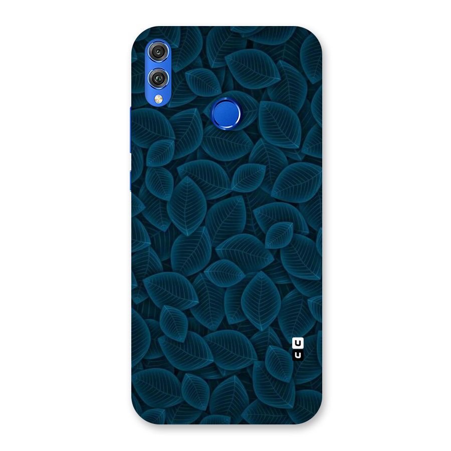 Blue Thin Leaves Back Case for Honor 8X
