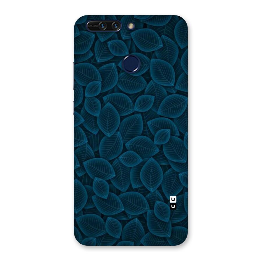 Blue Thin Leaves Back Case for Honor 8 Pro