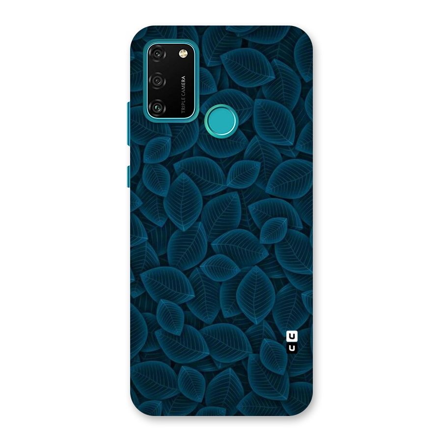 Blue Thin Leaves Back Case for Honor 9A