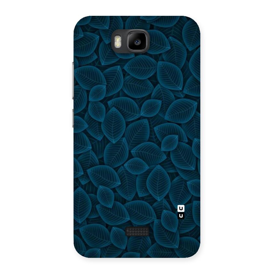 Blue Thin Leaves Back Case for Honor Bee