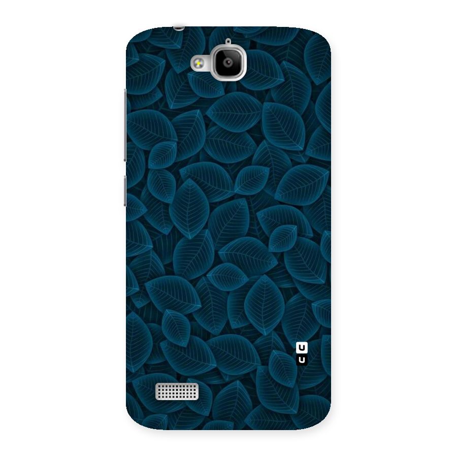 Blue Thin Leaves Back Case for Honor Holly