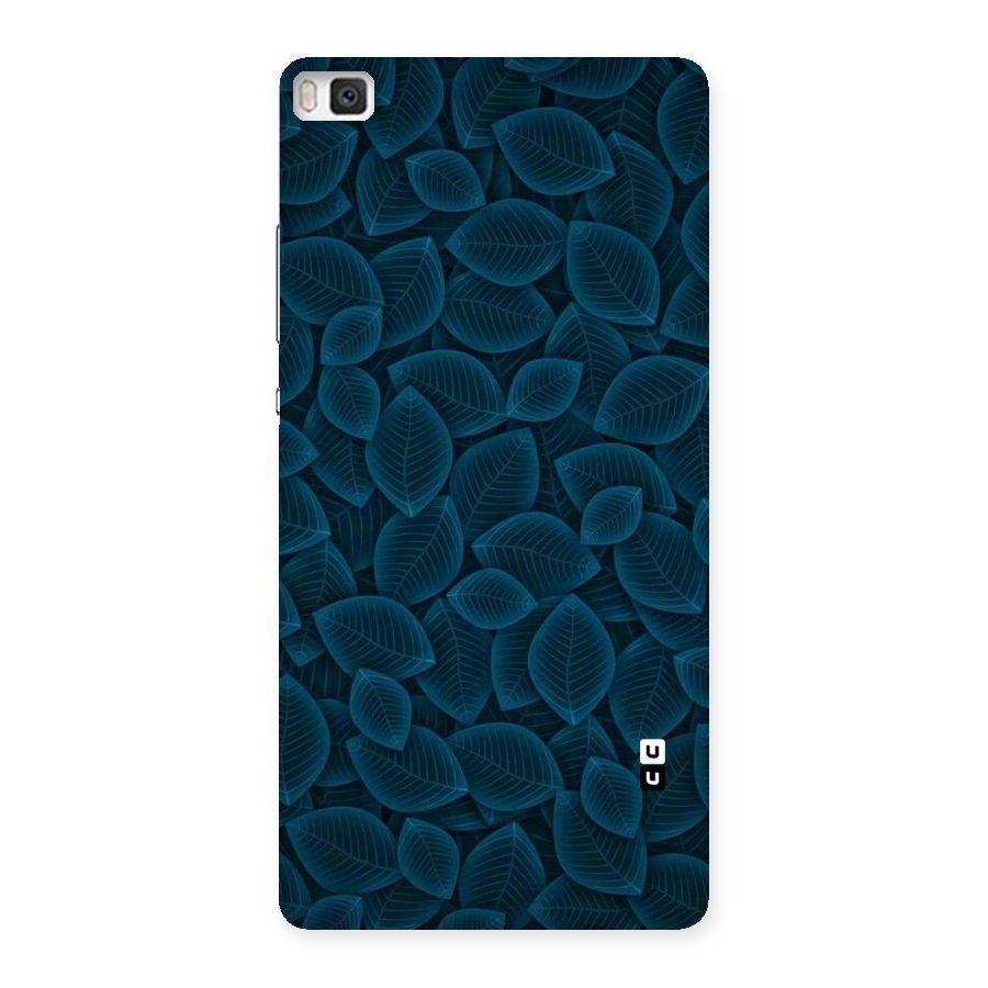 Blue Thin Leaves Back Case for Huawei P8