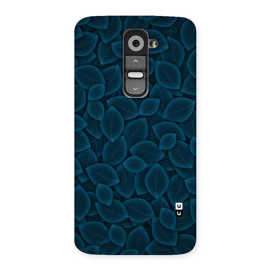Blue Thin Leaves Back Case for LG G2