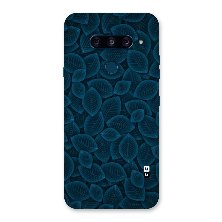 Blue Thin Leaves Back Case for LG  V40 ThinQ