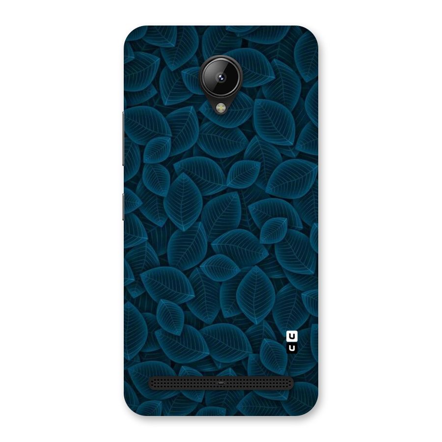 Blue Thin Leaves Back Case for Lenovo C2