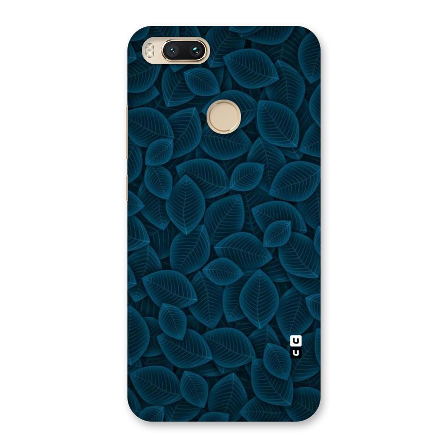 Blue Thin Leaves Back Case for Mi A1