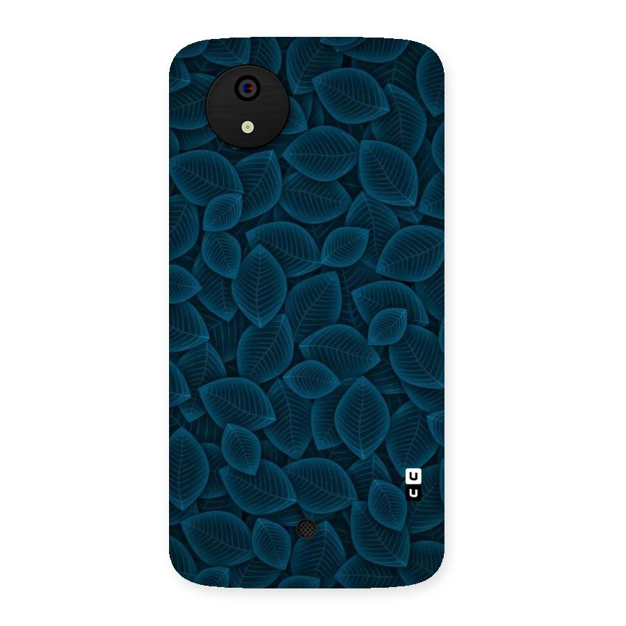 Blue Thin Leaves Back Case for Micromax Canvas A1