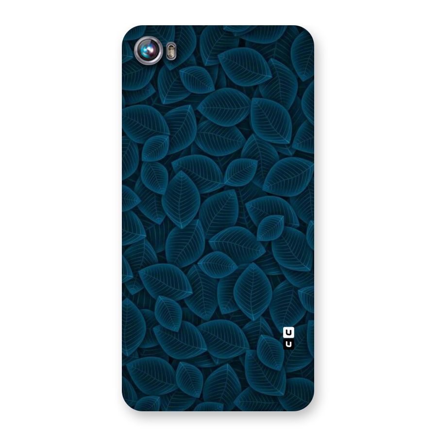 Blue Thin Leaves Back Case for Micromax Canvas Fire 4 A107