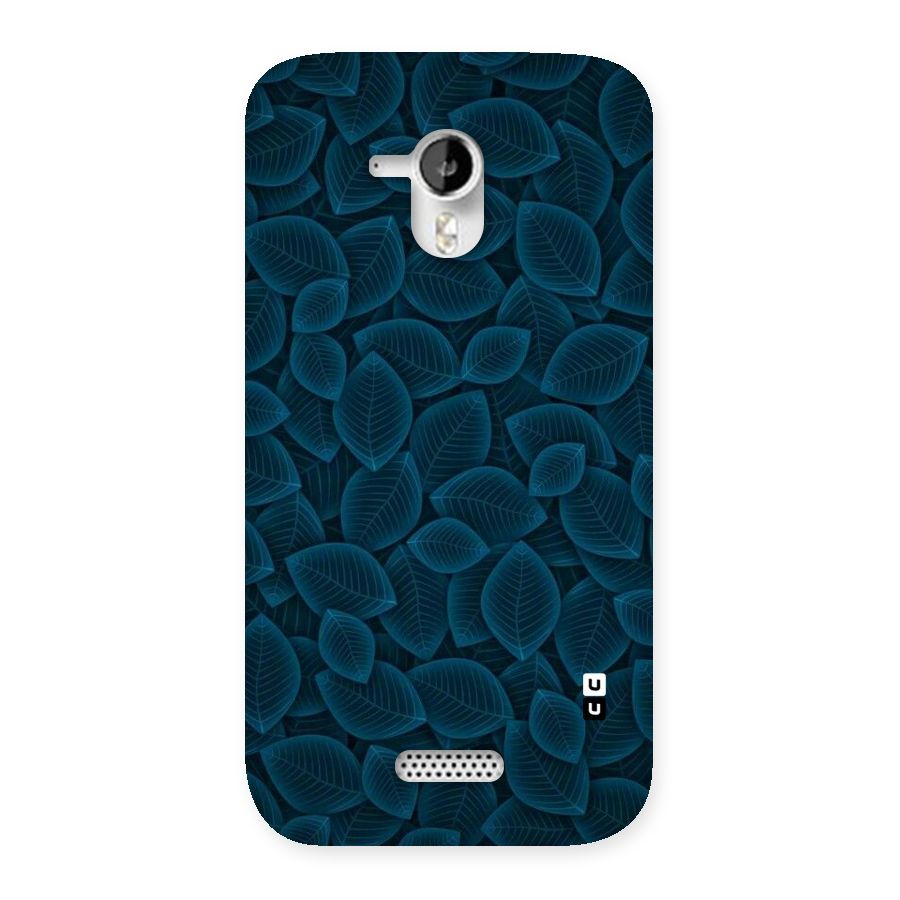 Blue Thin Leaves Back Case for Micromax Canvas HD A116